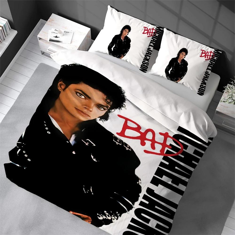Hot Singer M-Michael Jackson Bedding Set Duvet Cover Pillowcase 2/3pcs set Single Twin King Size Gift for teenage Adult boy gril