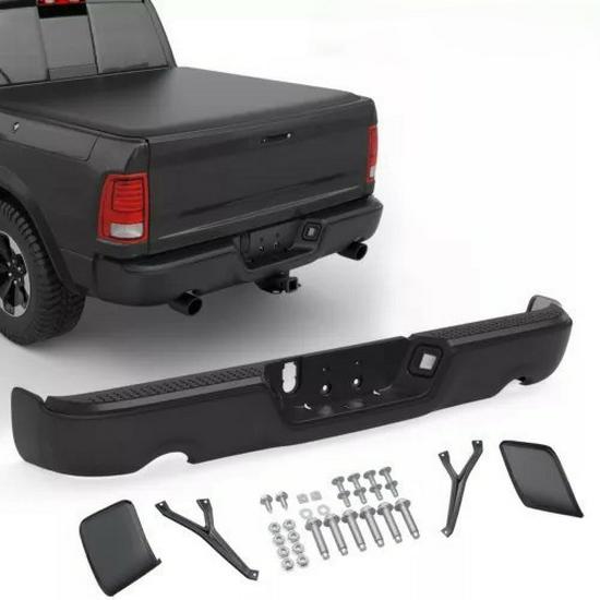 Dual-Row Rear Bumper for 2009-2018 Dodge RAM, Holeless Design