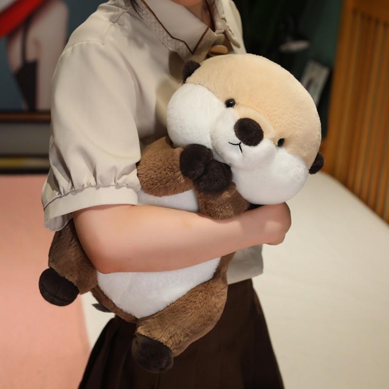 New 25/40cm Simulation Lucky Otter Stuffed Animal Dolls Cartoon Pillow Baby Comfort Toys Girlfriend Boy Birthday Christmas Gifts