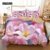 3D персиковый цветущий пододеяльник комплект постельного белья с цветущим узором из микрофибры с весенней цветочной тематикой мягкий 2/3 шт. пододеяльник