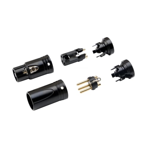 Compact XLR Microphone Solder Adapter - Gold-Plated 3-Pin Male Connector with Adjustable 90 Right-Angle Audio Plug for DIY Thin Cable Corner Connecti