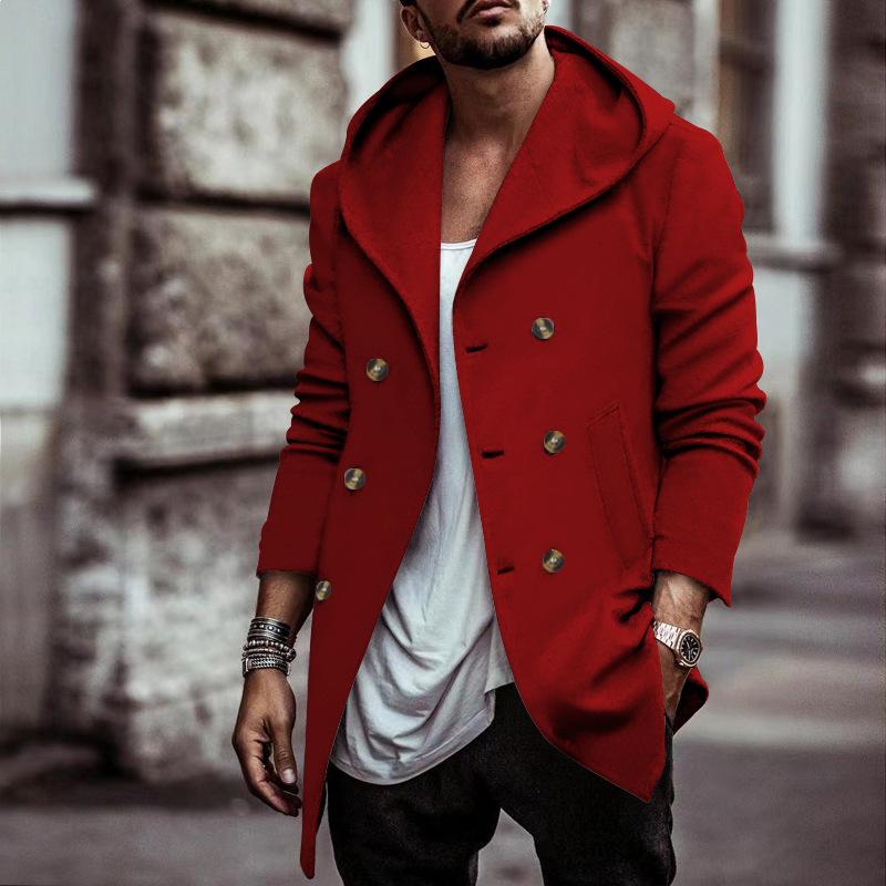 New Men's Cross-border Windbreaker Jacket Hooded Autumn Winter Trendy Thick Style Fashion Style Coats