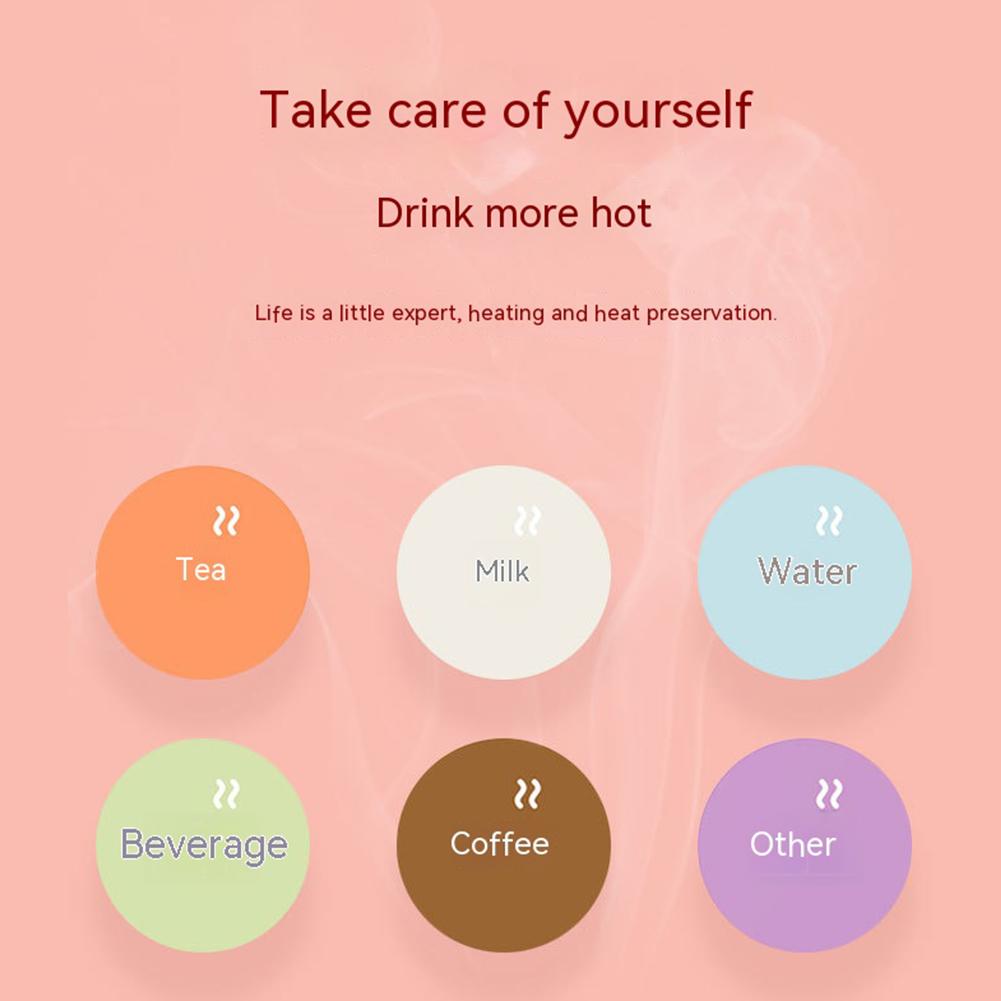 10W Mini Portable USB Electric Coffee Warmer With 3 Temperature Settings Digital Display For Heating Coffee Beverage Milk Tea Hot Chocolate