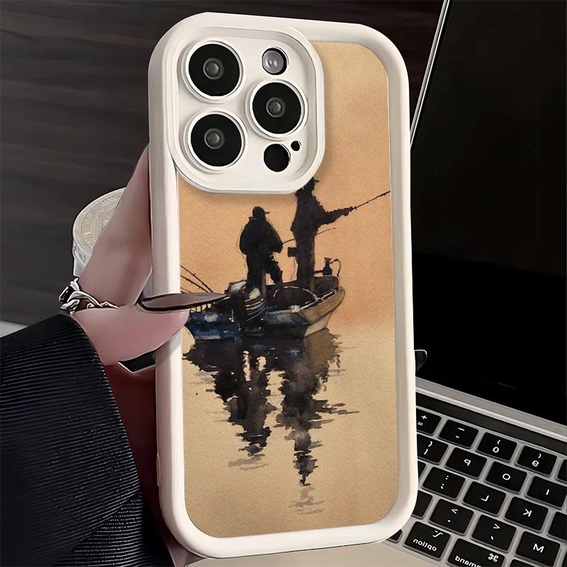 Чехол для телефона iPhone 17 Air 16E 15 16 Pro Max Охота Рыбалка Мужчина Чехол 14 Plus 13 12 Mini Мягкий Силиконовый Fundas