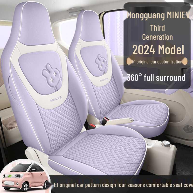 Чехлы на сиденья автомобиля Wuling Mini из льна 3-го поколения - Всесезонные, подходят для 24 моделей