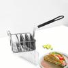Kitchen Fried Basket 4/6Shells Tortillas French Fries with Grip Handle Burritos Taco Holder