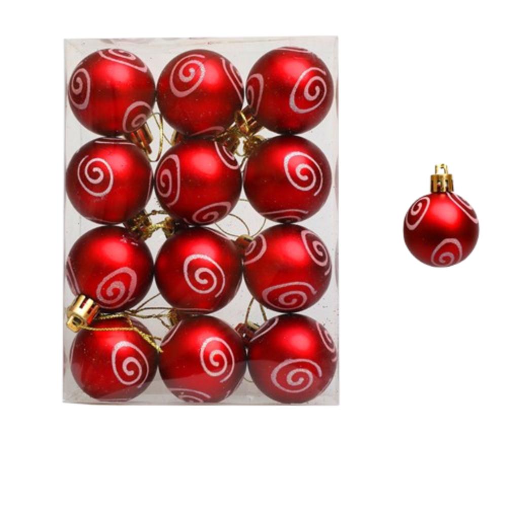 Shatterproof Painted Christmas Ball 4/6cm Xmas Tree Decoration  Merry Christmas Tree Decor