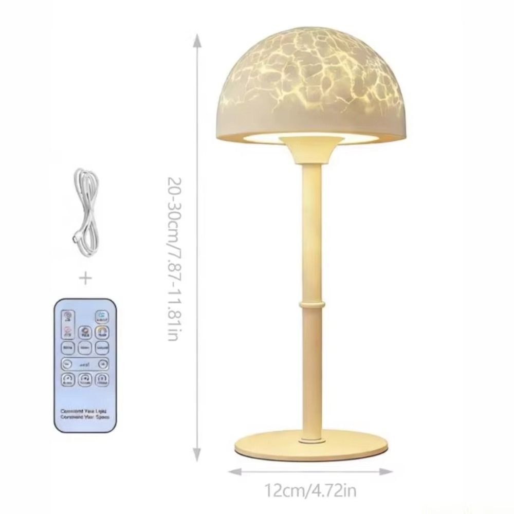 Touch Control Water Ripple Projector Light Dimmable LED Night Light Modern RGB Bedside Lamp Patio