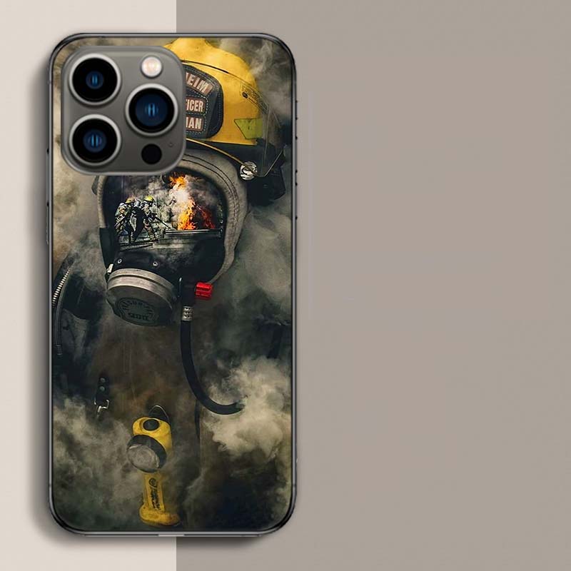 Firefighter Heroes Fireman Phone Case For Apple Iphone 16E 16 17 Pro Max Air 15 Pro 14 Plus 12 13 Mini Cover Cute Fundas