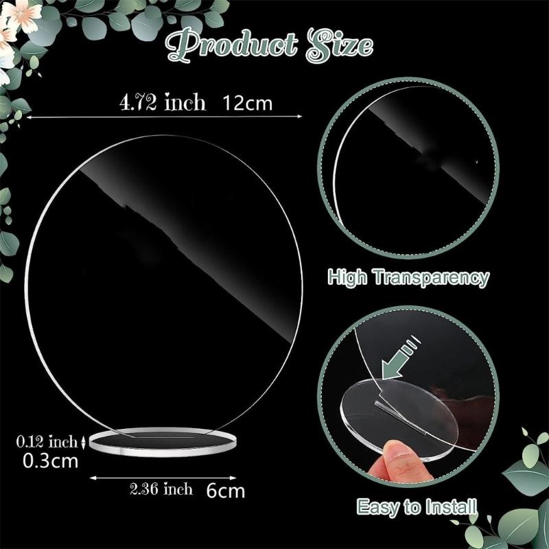 5 шт. прозрачные акриловые карточки с подставками, пустые акриловые номера столов, карточки с именами гостей для свадебного ужина