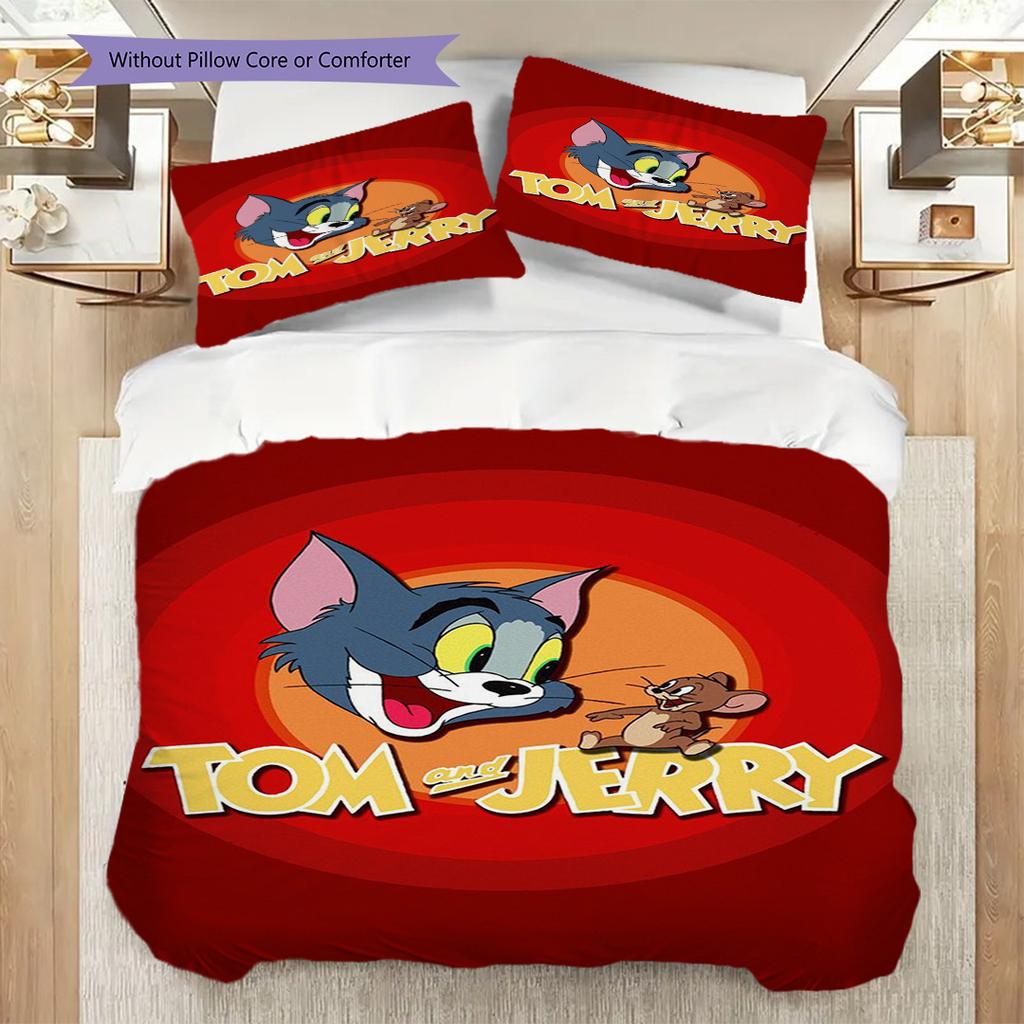 Whimsical Adventure Chocolate Land Bedding (1 * duvet cover + 2 * pillowcase, without core) 2D Flat Duvet cover and pillowcase Christmas birthday gift