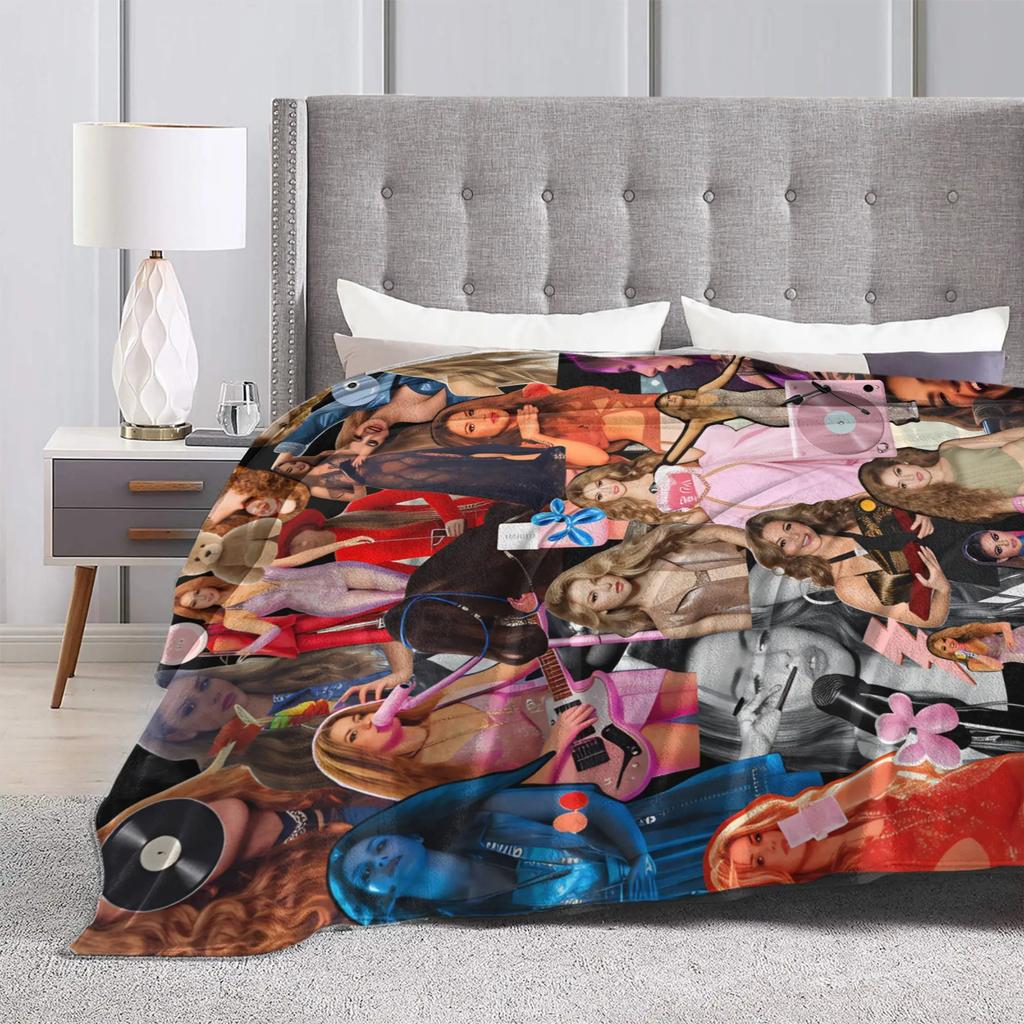 Теплое одеяло Декоративное Плед Шакира Певица Поп Фланелевое Покрывало Для гостиной Уличный тренд Чехол для дивана-кровати