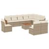 VidaXL Salon de Jardin avec Coussins 11 pcs, Canapés de Terrasse, Ensemble de Meubles de Patio, Mobilier d'Extérieur, Beige 3227759