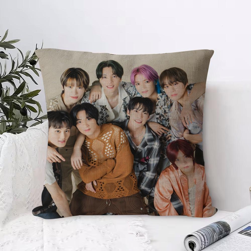 Чехол для подушки NCT 127, дышащий, из льняной ткани, для подушки, безопасный для кожи, для домашнего декора, наволочка на скрытой молнии
