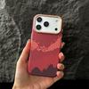 Керамический чехол с магнитом для iPhone 17 Pro Max - Дизайн «Закат и Восход Луны» - Креативный противоударный дизайн