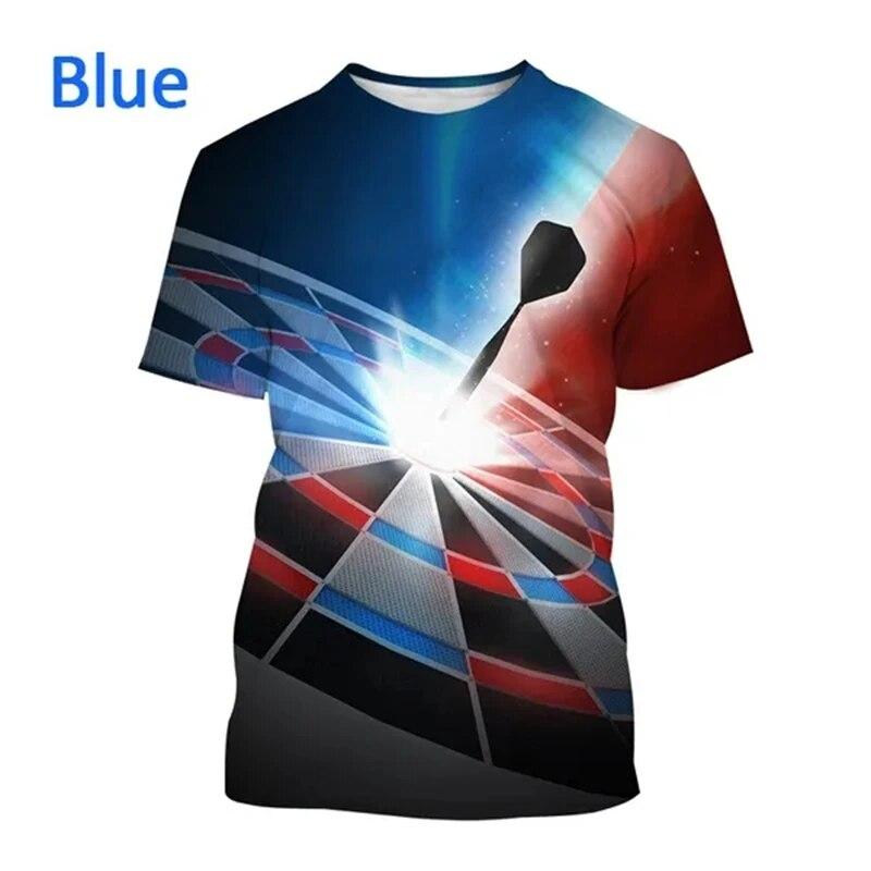 Мужская футболка с коротким рукавом и рисунком дартс, повседневная модная игра в стиле Харадзюку, уличная одежда с 3D принтом, топ Ropa Hombre