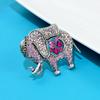 Новые большие броши в виде слона со стразами для женщин, 2 цвета в наличии, ювелирные изделия в виде животных, аксессуары для зимнего пальто