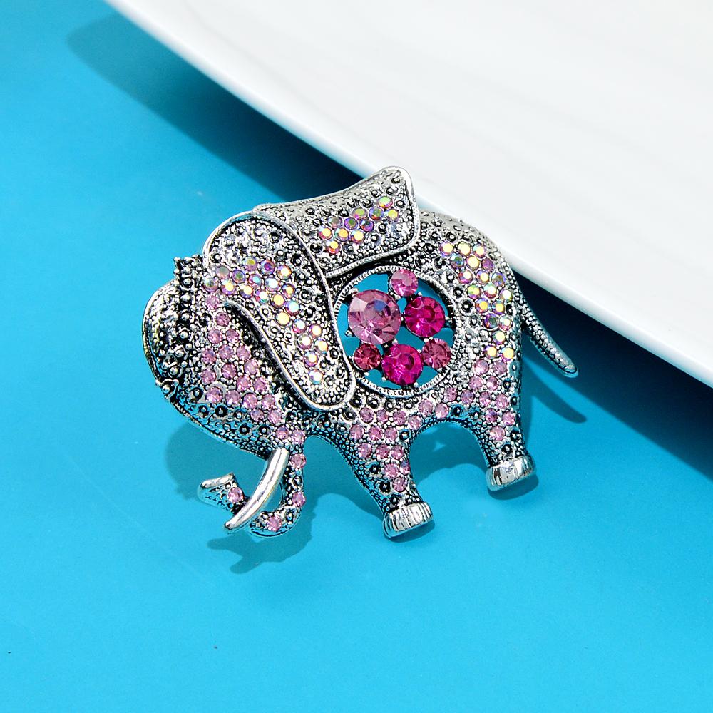 Новые большие броши в виде слона со стразами для женщин, 2 цвета в наличии, ювелирные изделия в виде животных, аксессуары для зимнего пальто