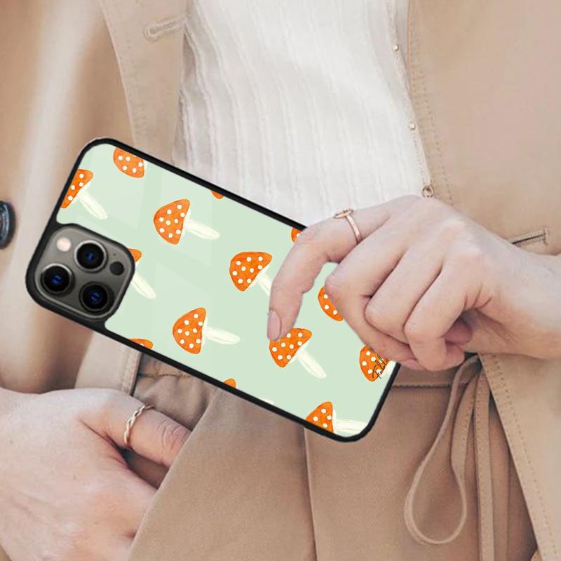 Магнитный чехол для телефона с рисунком грибов для APPLE iPhone 17 Air 16 14 13 12 Pro Max 15 Plus Беспроводная зарядка С чехлом MagSafe