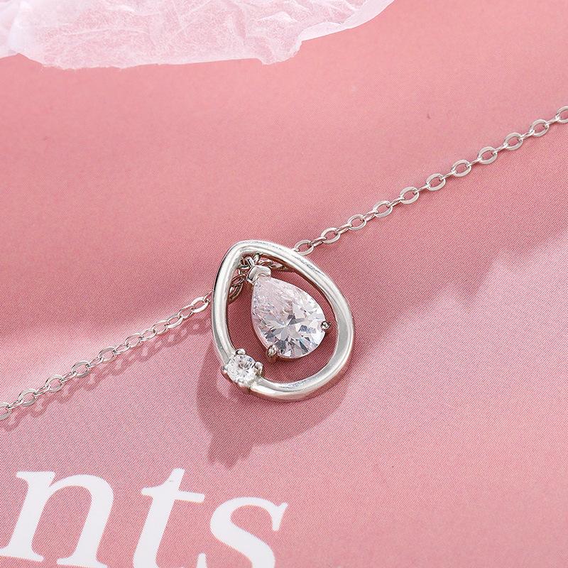 Серебряный кулон-капля S925, корейские модные аксессуары, женский серебряный кулон «Слезы ангела», серебро