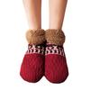 1 Pair Winter Floor Socks Thickened Fuzzy Plush Jacquard Warmth Retention Anti-slip Sole Leg Warmer Fall Winter Floor Socks Holiday Gift