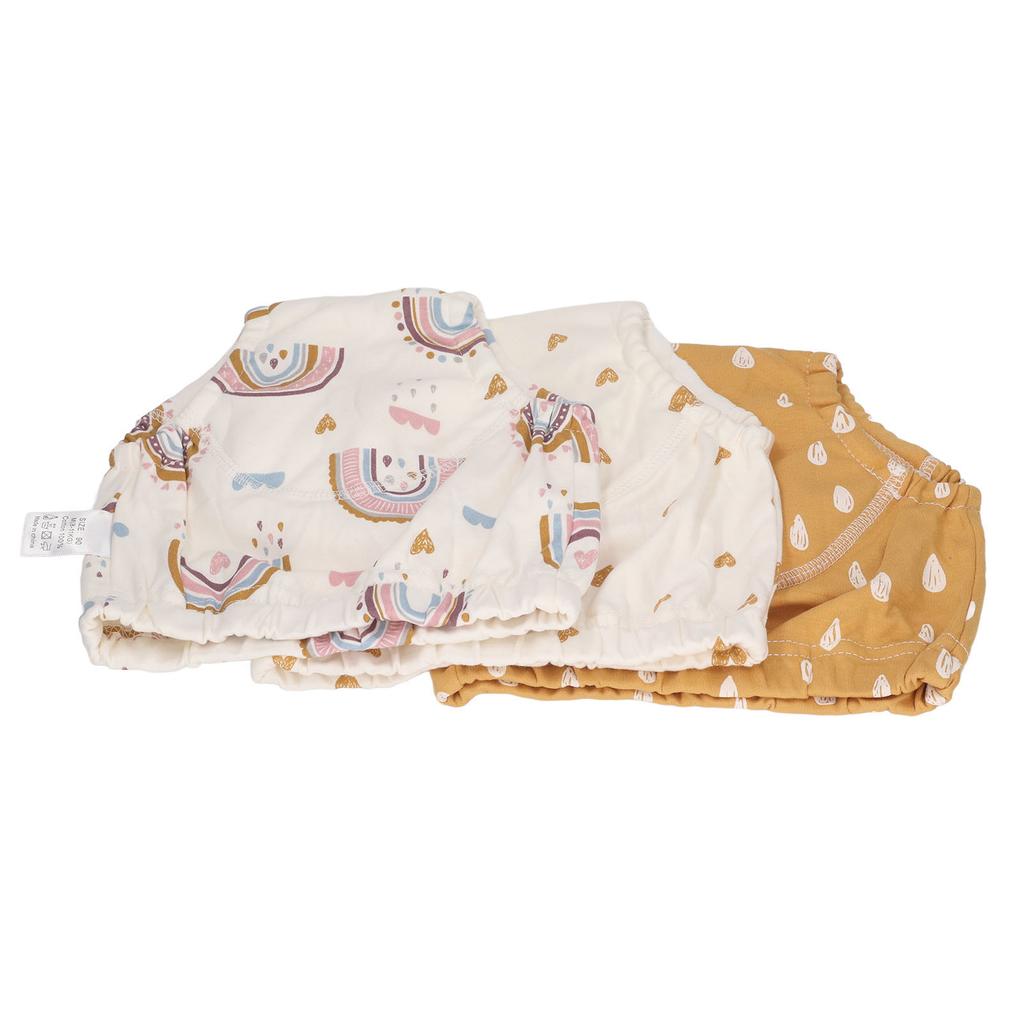 3pcs Baby Absorbent Training Pants Reusable Washable 6 Layers Gauze Breathable Urinary Isolation