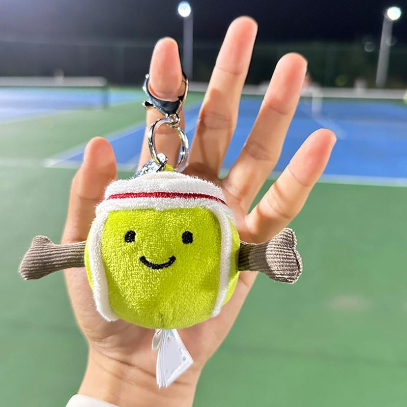 Очаровательный плюшевый брелок в виде бейсбольного и теннисного мяча, милая мягкая игрушка в подарок для детей