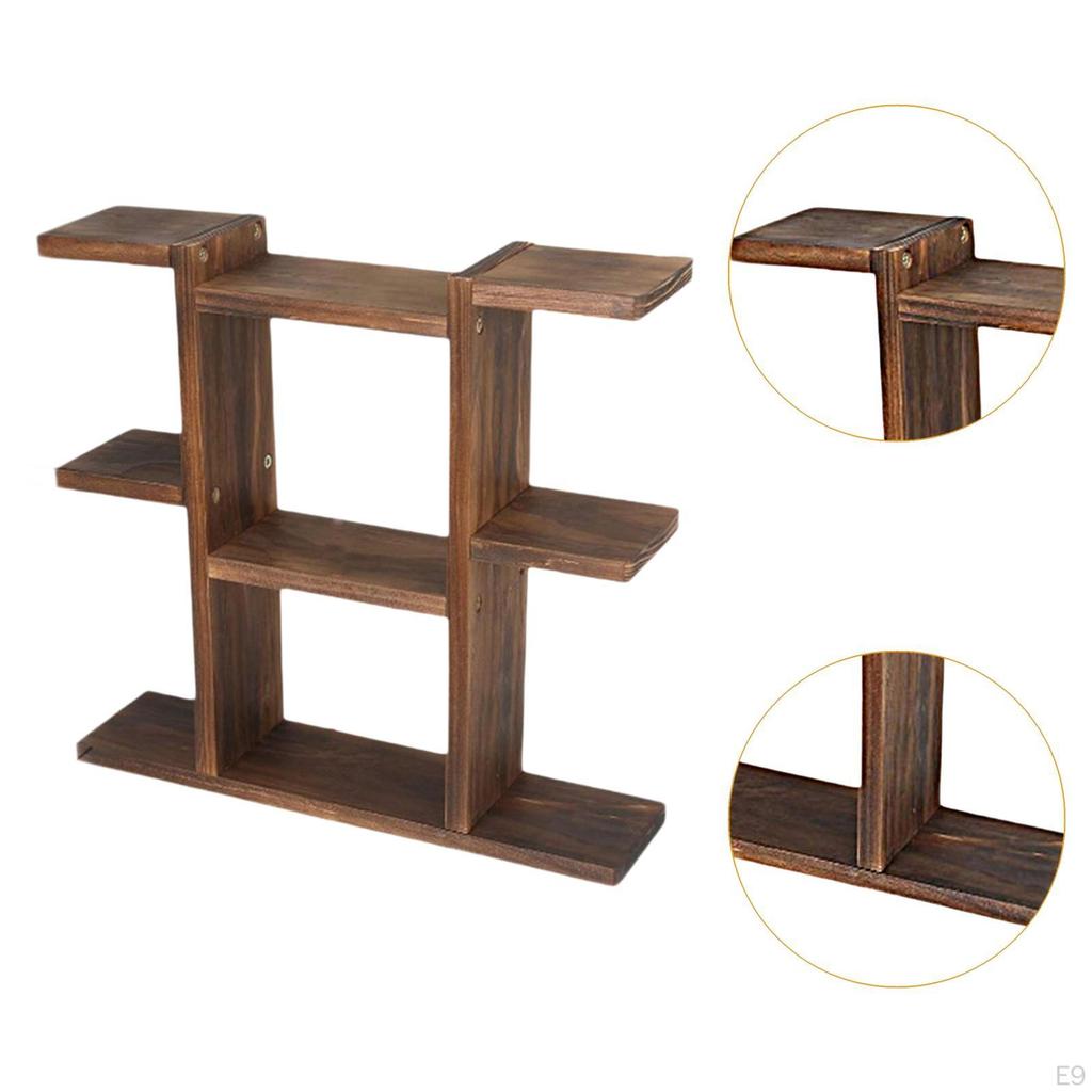 Wooden Plant Stand Desktop Tiered Flower Shelf Storage Holder Creative Display Rack Pot