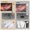 Projection Screen, 120-Inch, 16:9, Tripod, 309 x 62 x 217 cm, White and Black
