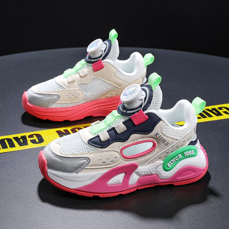 Летняя спортивная обувь для бега Детская модная уличная дышащая повседневная обувь