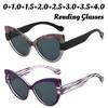 Neutral New Style Fashion Cat-Eye Oversized Reading Glasses Women'S Fashion Personalized Uv-Protective Sunglasses To +3.5+4.0