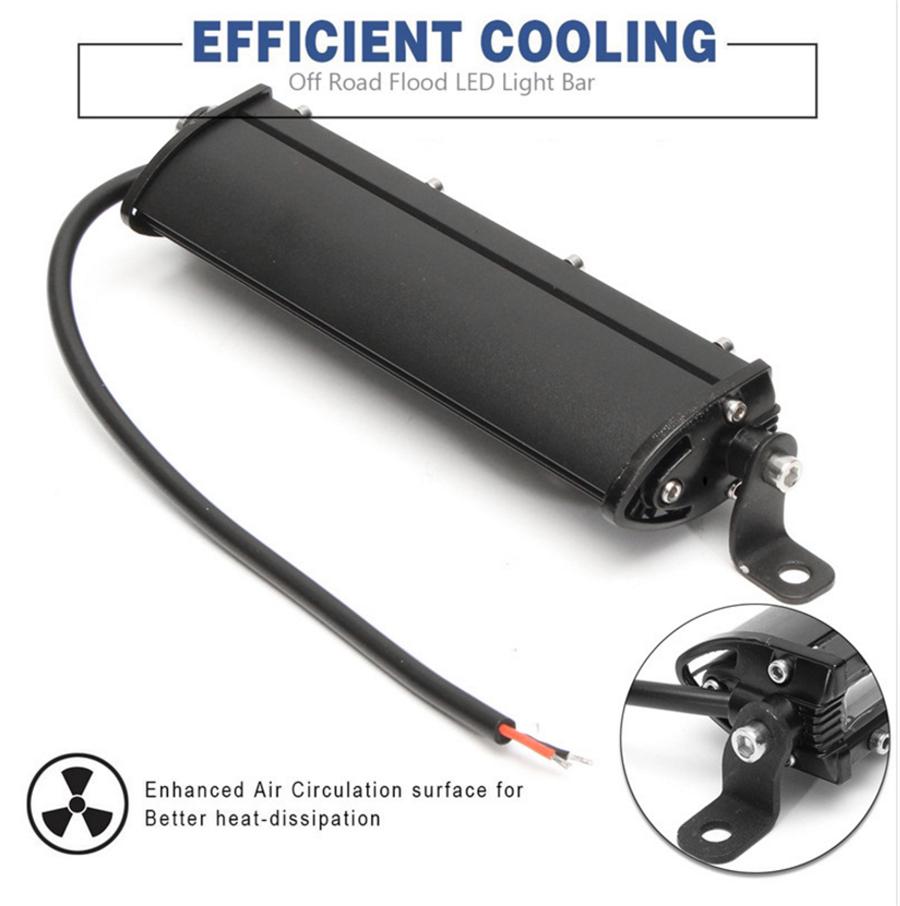 Пара 8''120W 12000LM Алюминиевая 6D Заливающий луч Тонкая светодиодная рабочая фара Однорядная Автомобильные Внедорожные фары Новые