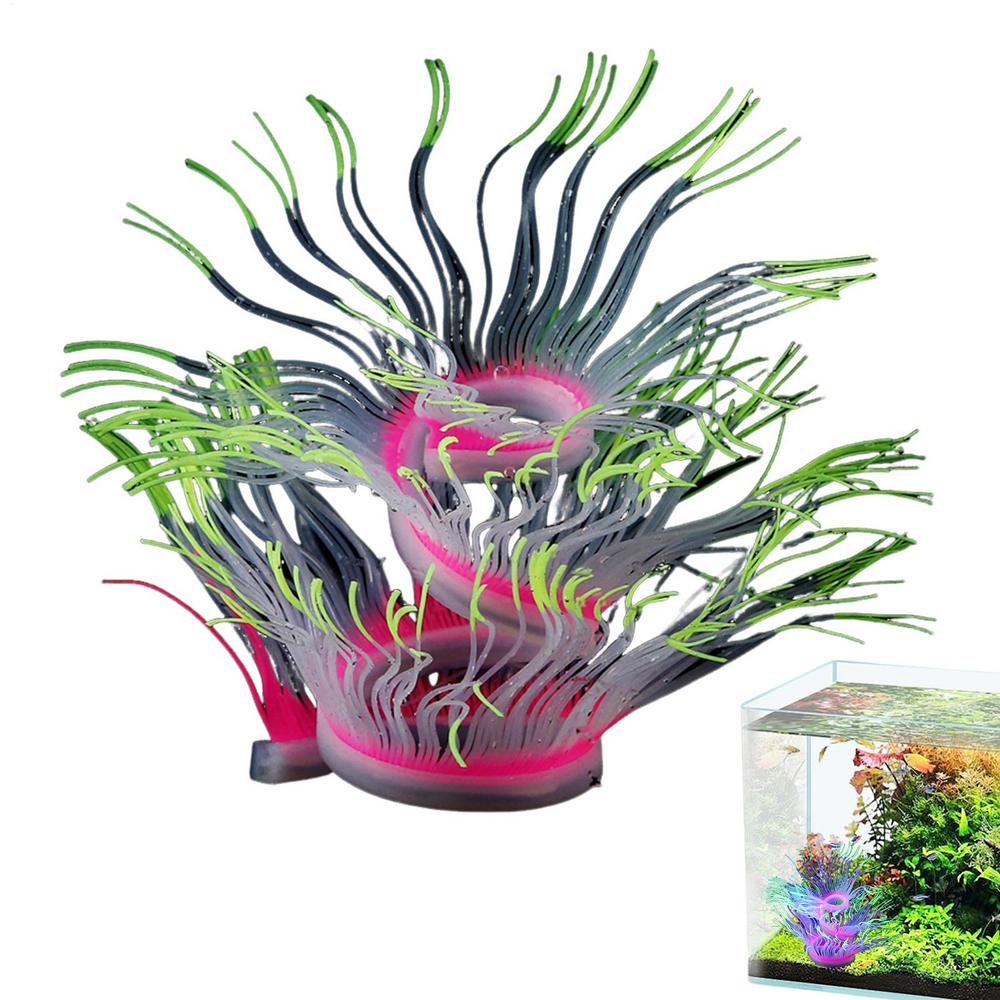 Украшения Морской Анемон Для Аквариума Украшения Морской Анемон Силиконовые Для Аквариума Искусственные Аквариумные Декорации Для Пресноводного