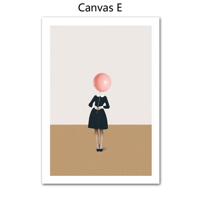 Абстрактный астронавт скандинавский воздушный шар кофе птицы пустынный дым плакат стены книги по искусству печать холст живопись Декор фотографии для гостиной