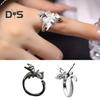 Винтажные кольца в стиле панк для женщин и мужчин, готические кольца с летающим драконом, готические кольца из сплава, открытые регулируемые кольца, ювелирные изделия