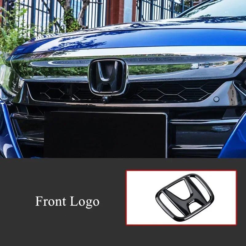 ABS Carbon Fiber for Honda Civic 10th 2016-2020 Inspire Car Front Grille Rear Trunk Steering Wheel Emblem Stickers Accessories