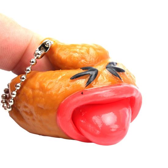 Anti-stress Tongue Out Poop Toy Universal Finger High Elasticity Tricky Squeeze Prank