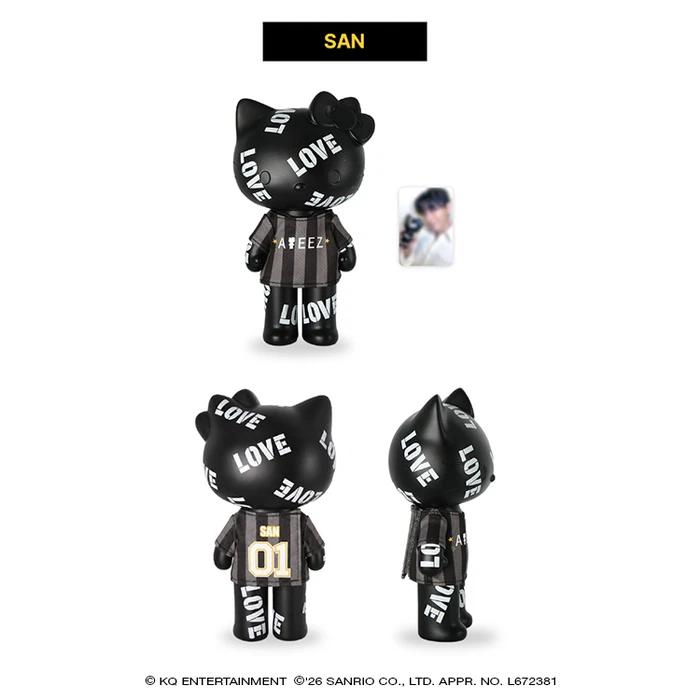ATEEZ x HELLO KITTY Черная Серия / Фигурка 'Любовь' Набор футболок и фотокарточек / Предзаказ