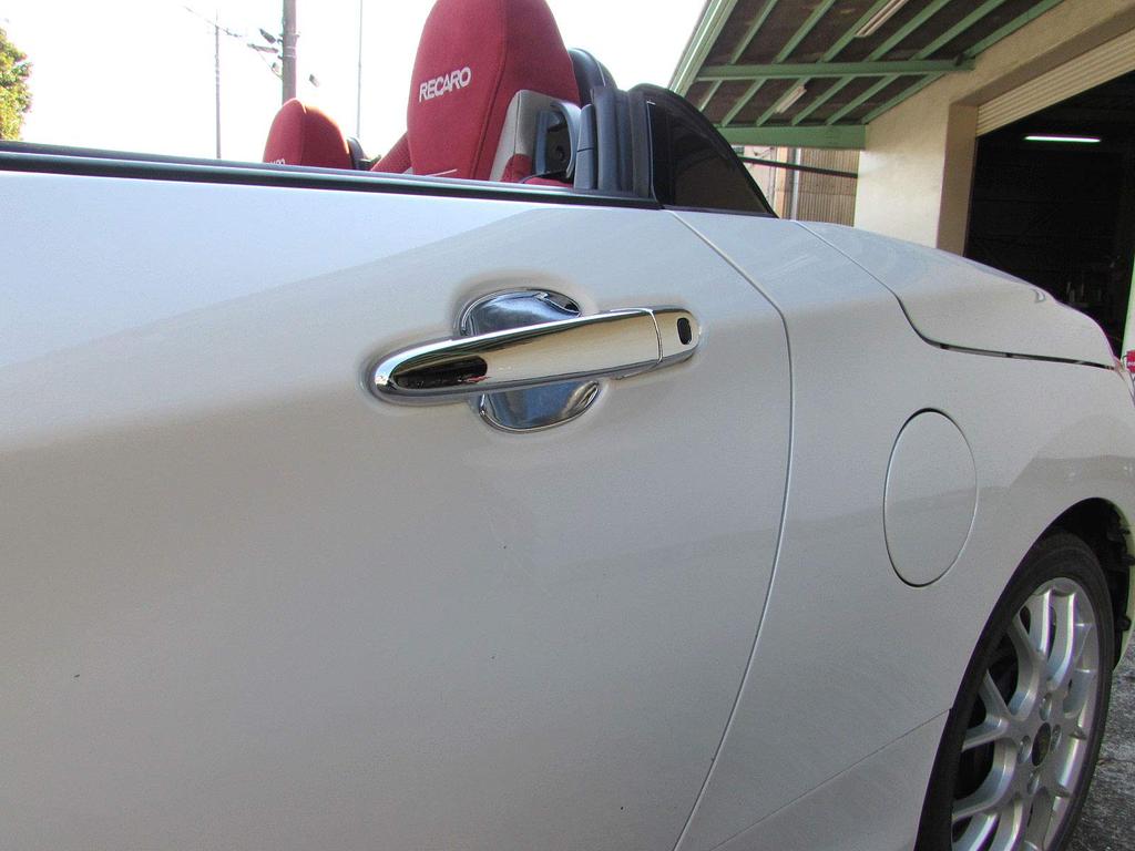 BRIGHTZ Chrome Plated Door Handle Cover for Toyota Copen LA400K Compatible with and 400 (DHC-SARA-098) - LA, LA400, A400, (Product Code 32804)