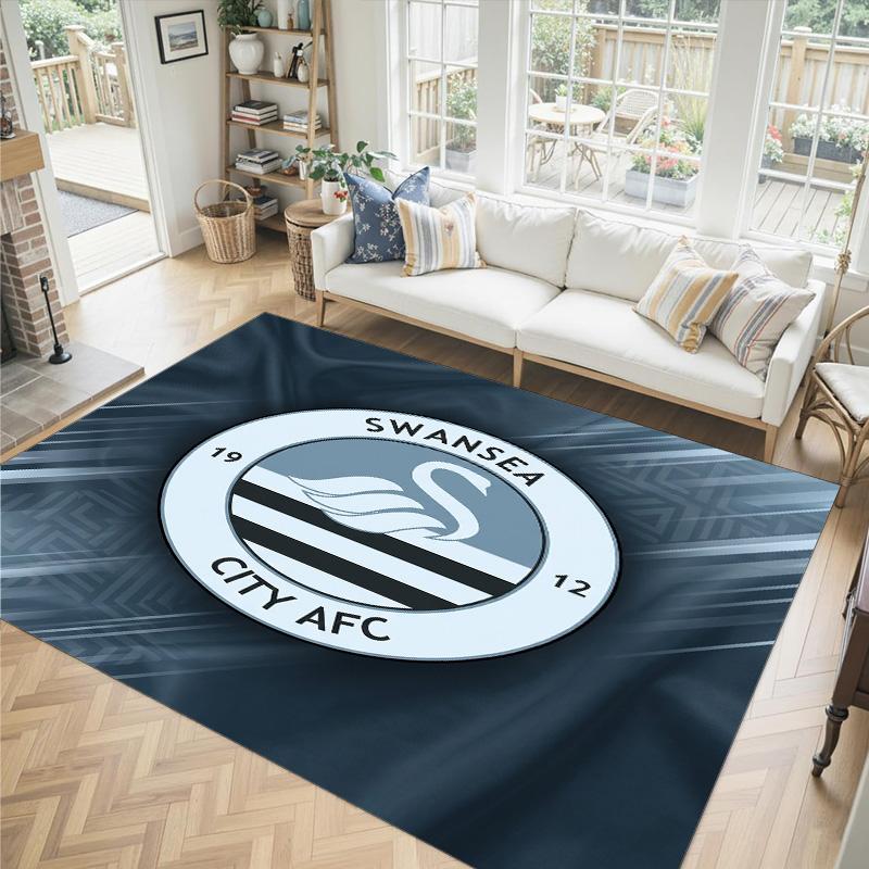 Swansea City Design Crystal Velvet Carpet Cozy Non?Slip Printed Rug For Bedroom Living Room Entrance