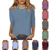 Women's Casual 3/4 Sleeve T-Shirts C Rew Neck Tops