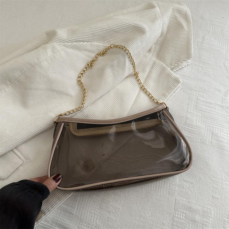 Ретро дизайн, иностранный стиль, модная весенняя новая сумка-мессенджер на цепочке через плечо, маленькая квадратная сумка, прозрачная сумка, высокая ценность для женщин
