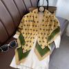 Summer new age-reducing geometric outer shawl silk scarf women's temperament 91 imitation silk printing square scarf scarf batch