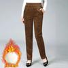 Plush Thick Casual Pants Fleece Pencil Pants Women's Corduroy Warm High Waist Pants Autumn Winter Leggings Trousers Women