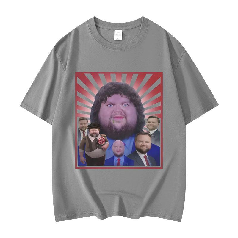 Дж.Д. Вэнс Забавный Мем Графические Футболки Мужская Женская Одежда Мода Y2k Оверсайз Футболка Летние Повседневные Свободные Футболки с Коротким Рукавом