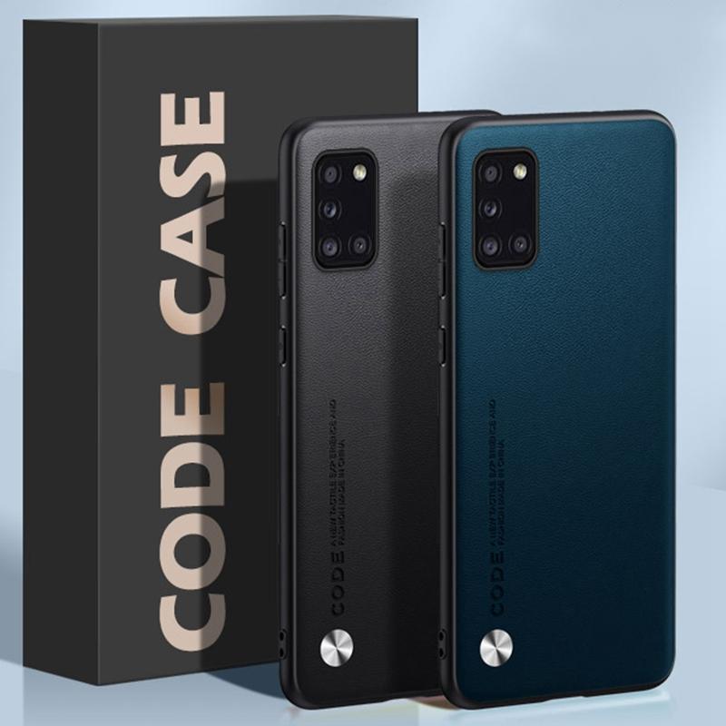 Роскошный чехол из искусственной кожи для Samsung Galaxy A31 Задняя крышка Матовая силиконовая защита Чехол для телефона для SM-A315G SM-A315N SM-A315F