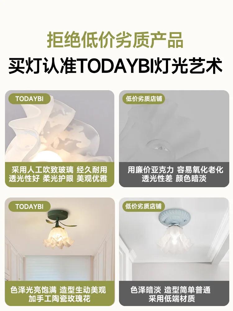 Японские пасторальные потолочные светильники, кованые железные потолочные светильники для крыльца, потолочные светильники для кухни, домашнее освещение 110–265 В