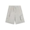 Li-Ning Сплошные свободные повседневные шорты с карманами, мужские брюки серого цвета AKSS077-1