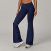 High-Waisted Cross-Back Yoga Leggings Women Stretchy Fitness Running Pants Flared Style Fall