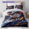 Постельное белье Gundam Cool Robot Style, Аниме пододеяльник, Полиэстер, Мягкое одеяло, Комплект для спальни -QJY